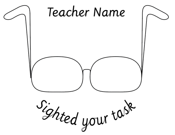 Teacher name - Sighted your task 42mm